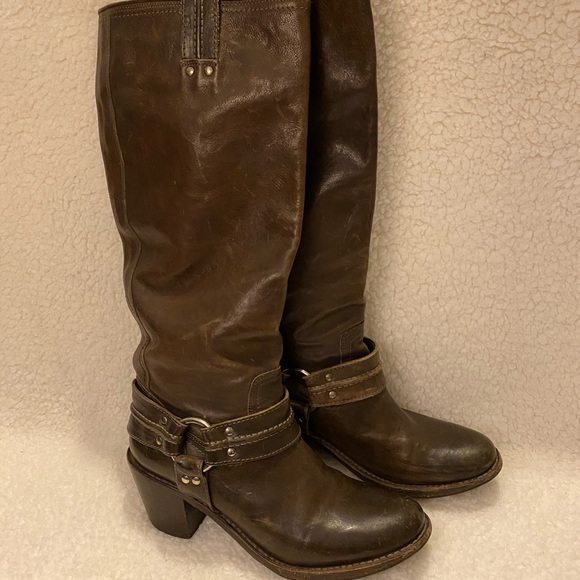 Frye Carmen harness knee high boots size 10 - Picture 5 of 5